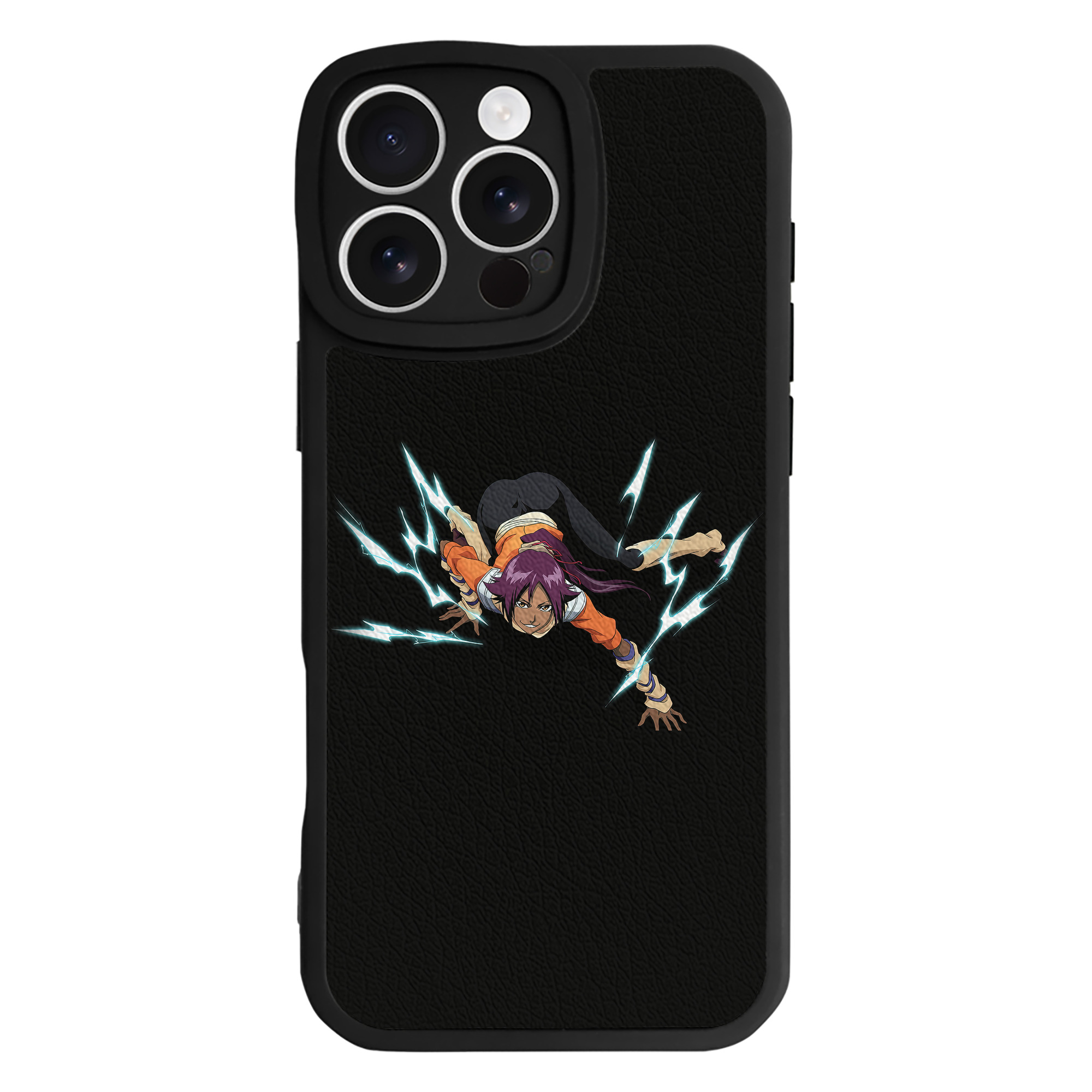（画像用） ブリーチ 四楓院 夜一（しほういん よるいち） BLEACH Shihouin Yoruichi 【iPhone 16シリーズ対応】シリコンスマホケース（レザー調） 材質：シリコン